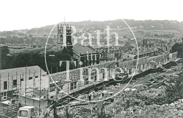 Construction of new houses in Calton Gardens, Bath 1971