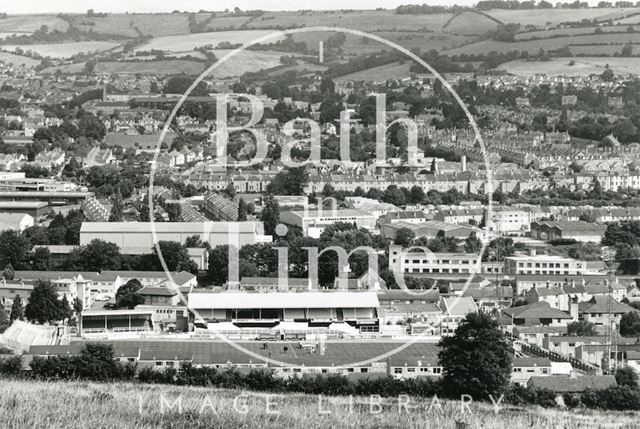 View of Twerton Park football ground, Bath c.1992