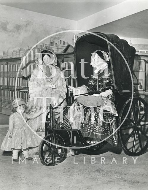 Bath chair scene from the Fashion Museum, Bath c.1970?