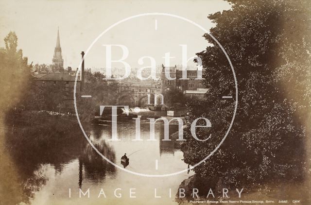 Pulteney Bridge from North Parade Bridge, Bath c.1880