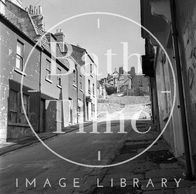 View up Ballance Street towards Lansdown Road prior to demolition, Bath 1969