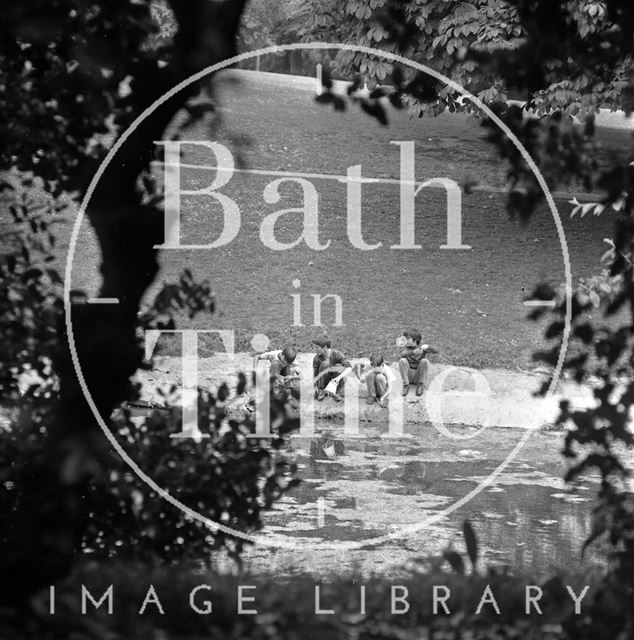 Children playing in Royal Victoria Park, Bath 1971