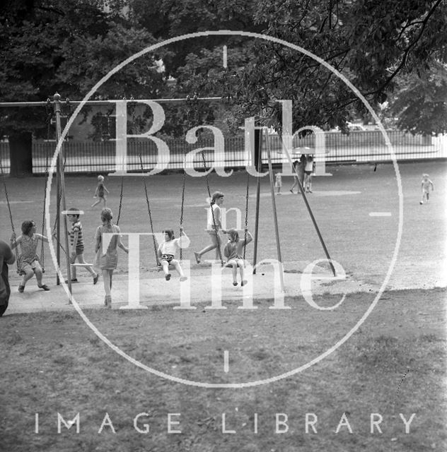 Children playing in Royal Victoria Park, Bath 1971