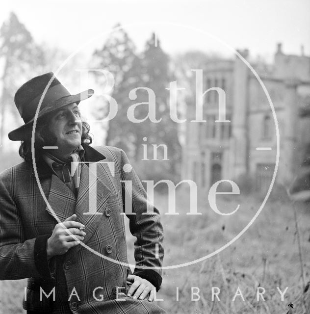 Charlie Ware outside Battlefields House, Lansdown near Bath 1971