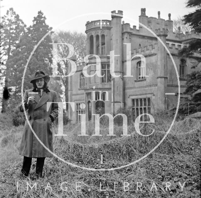 Charlie Ware outside Battlefields House, Lansdown near Bath 1971