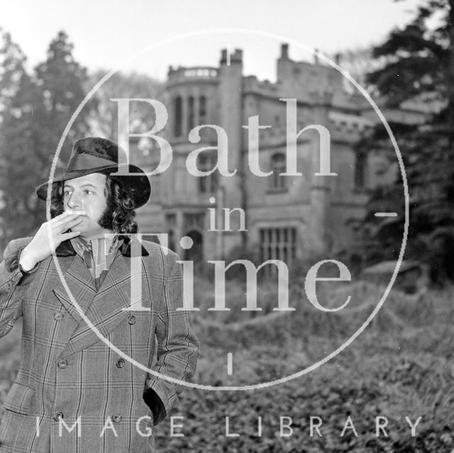 Charlie Ware outside Battlefields House, Lansdown near Bath 1971