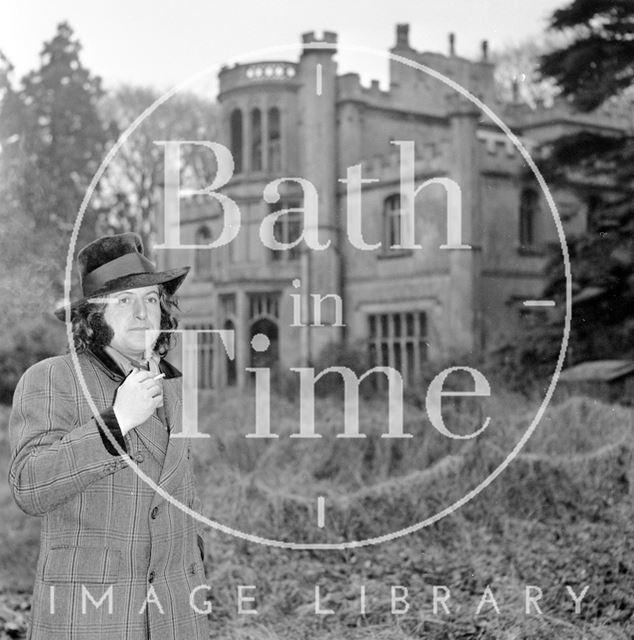 Charlie Ware outside Battlefields House, Lansdown near Bath 1971