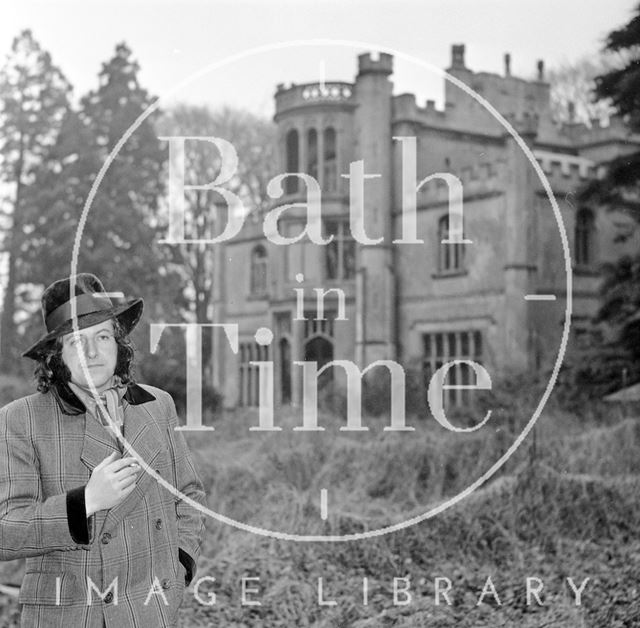 Charlie Ware outside Battlefields House, Lansdown near Bath 1971