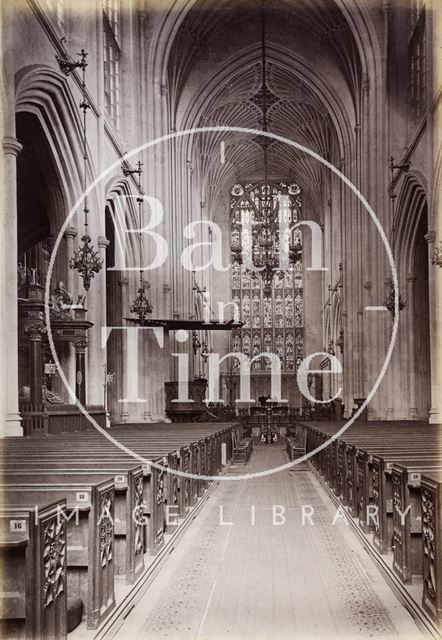 Bath Abbey, nave east c.1890