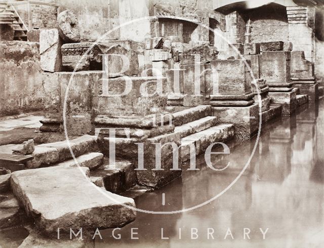 The newly discovered Great Roman Bath, Bath c.1880