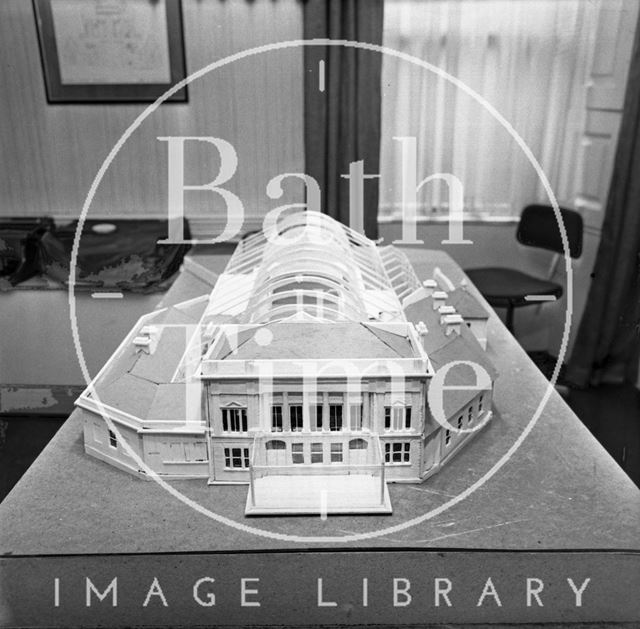 Model of the proposed Green Park Station development, Bath 1972