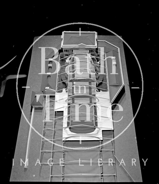 Model of the proposed Green Park Station development, Bath 1972