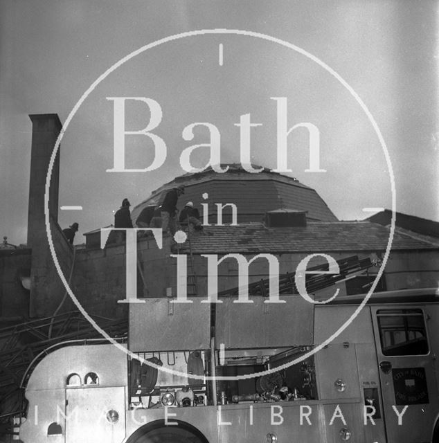 The fire at the Guildhall Market, Bath 1972