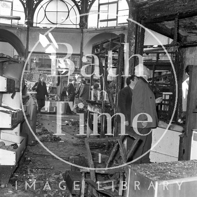 The fire at the Guildhall Market, Bath 1972