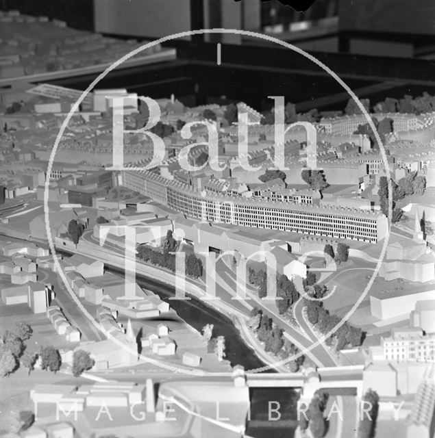 The Bath Model adapted to show the proposed Buchanan tunnel eastern entrance 1972