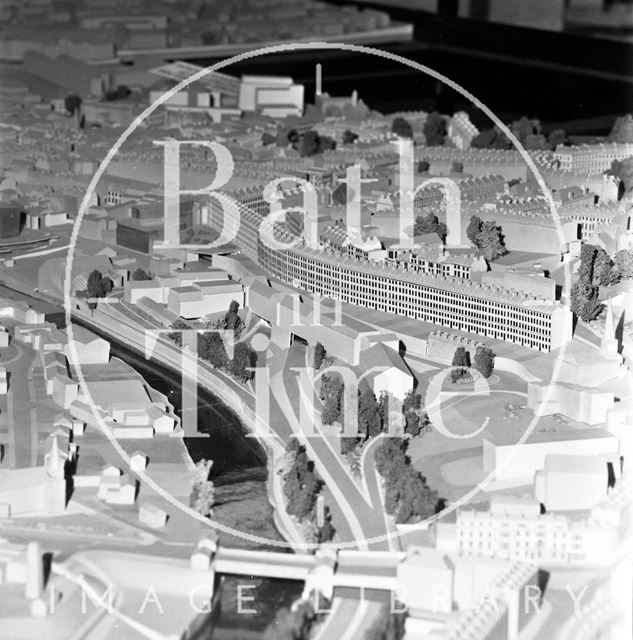 The Bath Model adapted to show the proposed Buchanan tunnel eastern entrance 1972