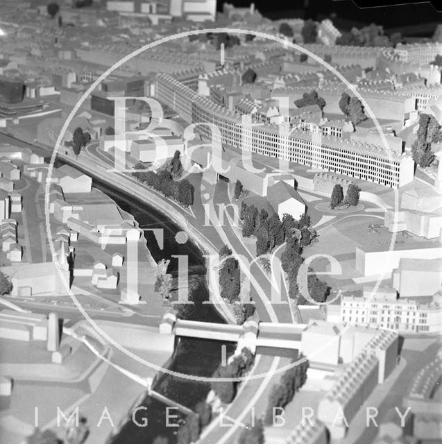 The Bath Model adapted to show the proposed Buchanan tunnel eastern entrance 1972