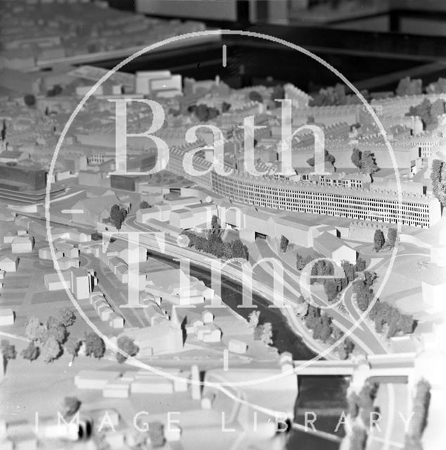 The Bath Model adapted to show the proposed Buchanan tunnel eastern entrance 1972