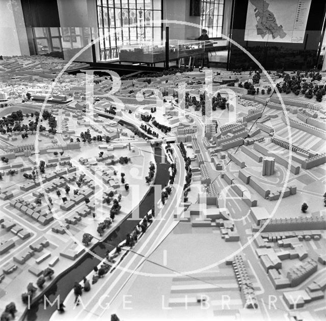 The Bath Model adapted to show the proposed Buchanan tunnel eastern entrance 1972