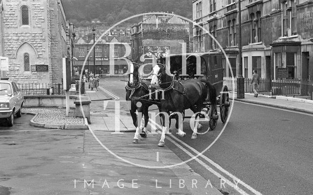 An old Bath police wagon on the streets of Bath 1972