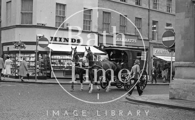 An old Bath police wagon on the streets of Bath 1972