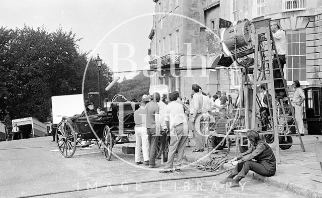 Filming Bequest to the Nation at Lansdown Crescent, Bath 1972