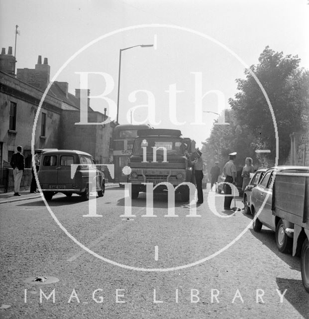 A four car pile-up on London Road West, Batheaston 1972