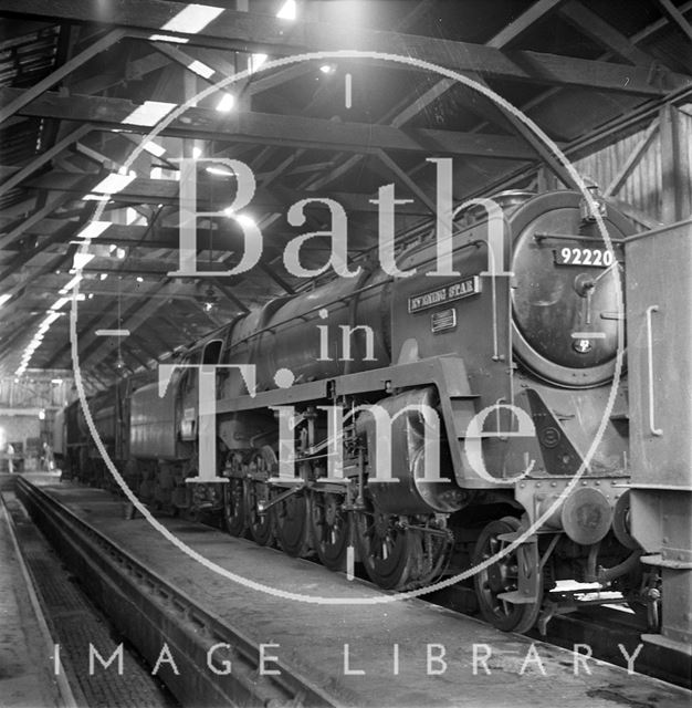 The Evening Star, engine No. 92220 at Swindon Railway Works c.1962