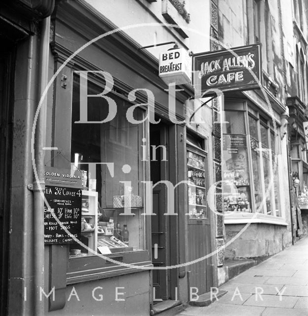 Jack Allen's Cafe, Holloway, Bath 1962