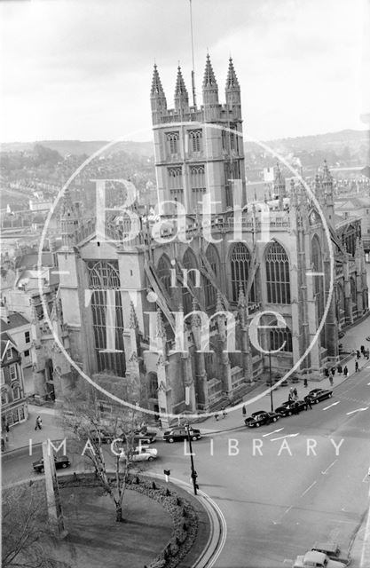 View of Bath Abbey from the Empire Hotel, Orange Grove c.1959