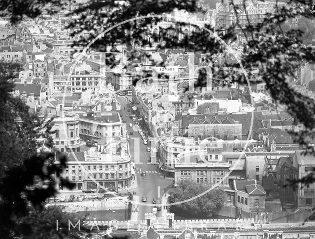 View of Southgate Street from Beechen Cliff, Bath 1955