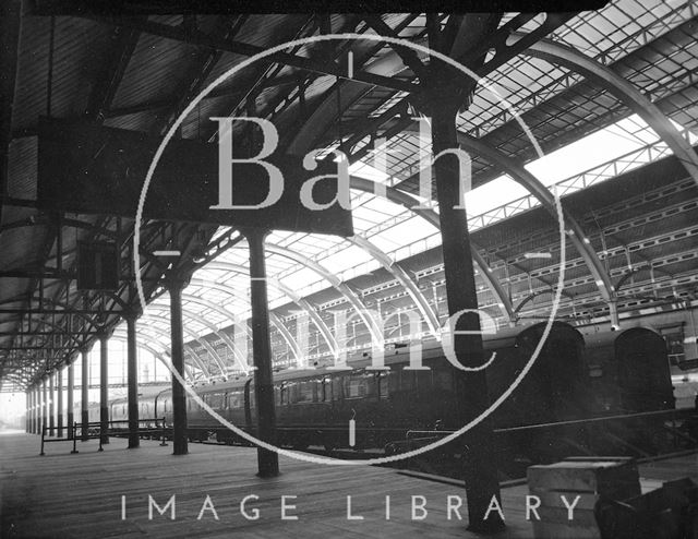 Two carriages in Green Park Station, Bath c.1960