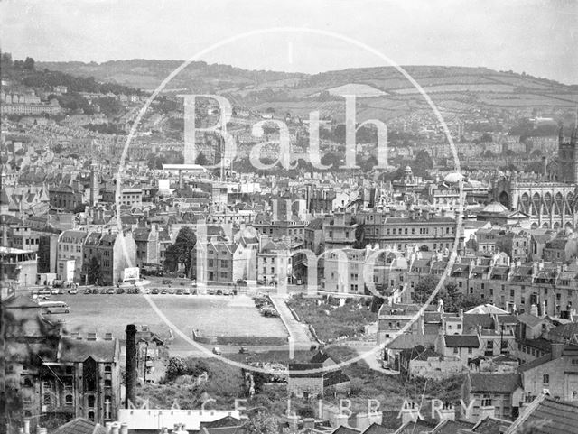 View of the Avon Street area of Bath from Beechen Cliff c.1957