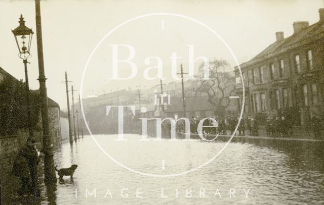 Lower Bristol Road, Bath during the floods c.1914