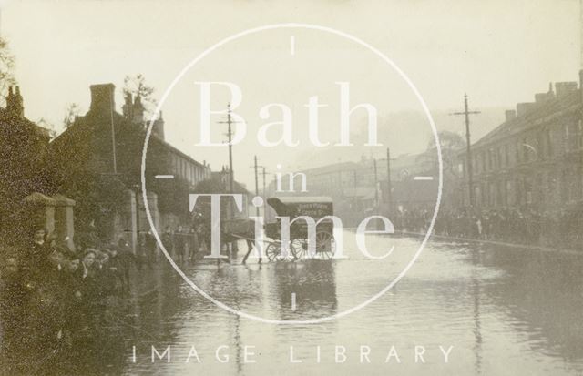 Lower Bristol Road, Bath during the floods c.1914