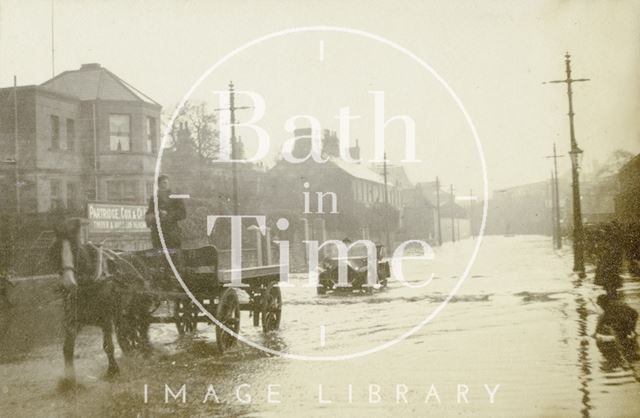 Lower Bristol Road, Bath during the floods c.1914