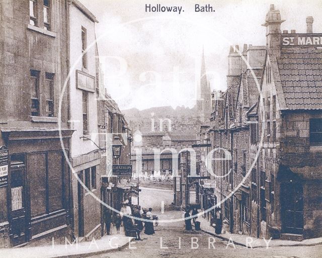 The bottom of Holloway, Bath c.1880