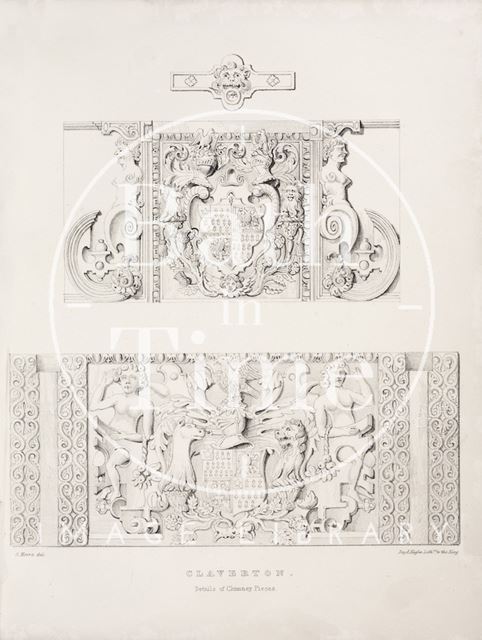 Details of the chimney pieces of the old Claverton Manor near Bath 1837