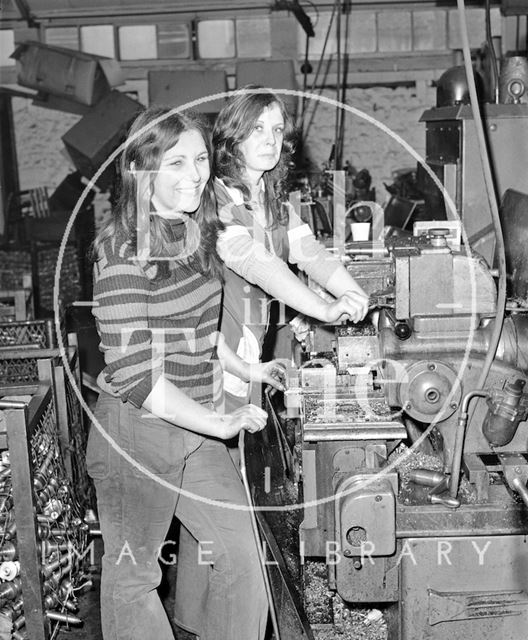 Working women at Horstmann's, Locksbrook Road, Bath 1973