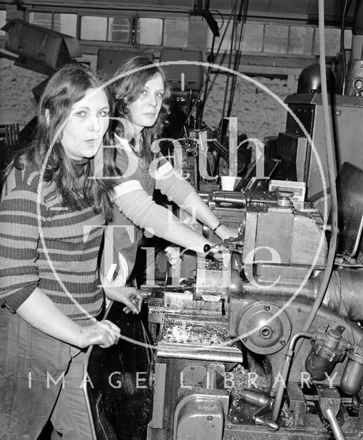 Working women at Horstmann's, Locksbrook Road, Bath 1973