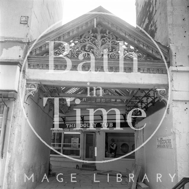 The entrance to St. James's Place off St. James's Square, Bath 1973