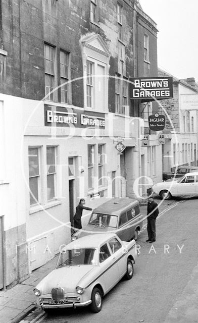 Brown's Garage, Grove Street, Bath 1973