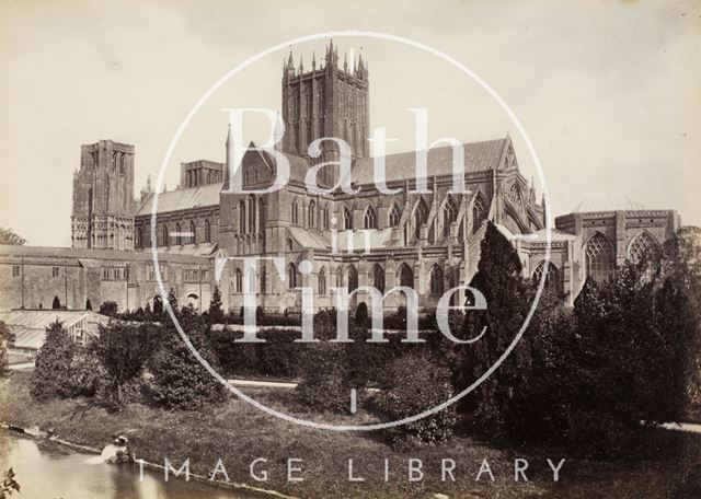 Wells Cathedral from the Bishop's Palace, Wells, Somerset c.1880