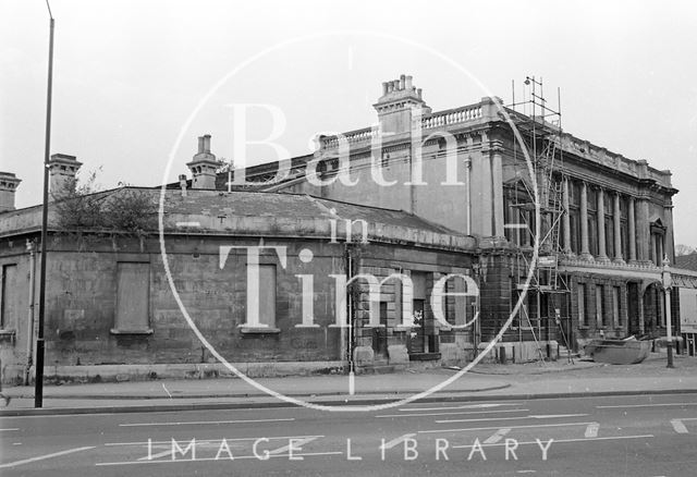 The derelict Green Park Station, Bath 1974