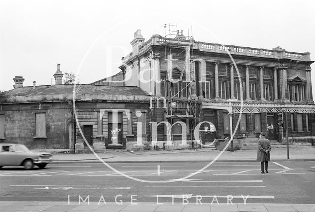 The derelict Green Park Station, Bath 1974