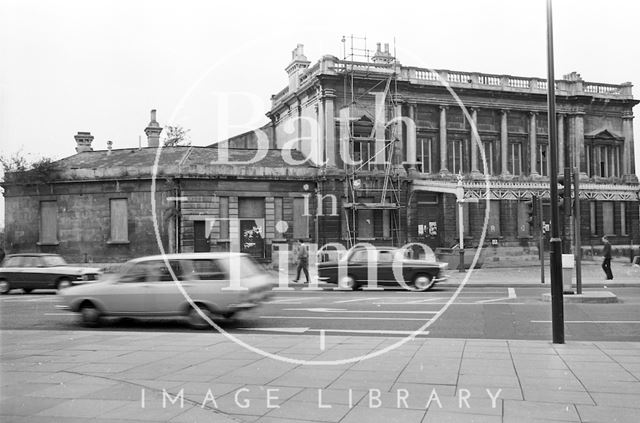 The derelict Green Park Station, Bath 1974