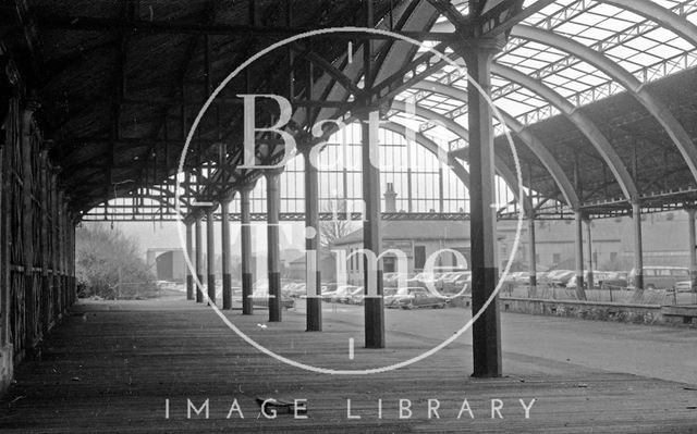 Interior of the derelict Green Park Station, Bath 1974