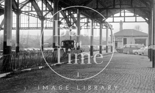 Interior of the derelict Green Park Station, Bath 1974