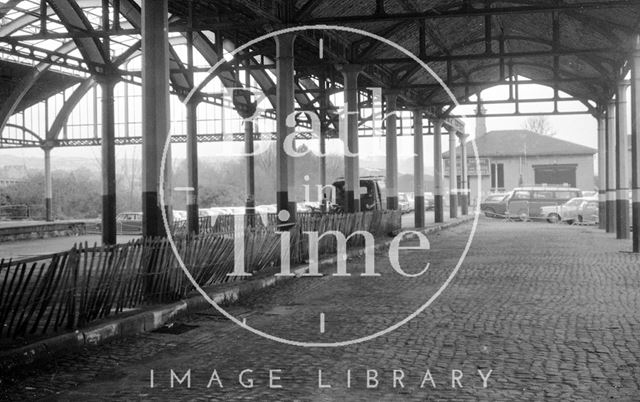 Interior of the derelict Green Park Station, Bath 1974