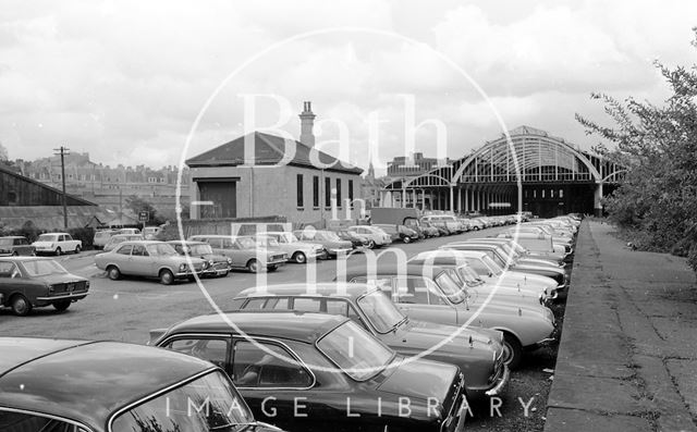 The derelict Green Park Station, Bath 1974